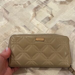 Kate Spade Beige Quilted Wallet